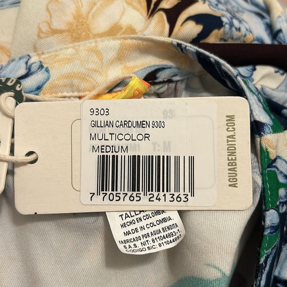 Agua Bendita Gillian Cardumen Floral Print Cutout Mini Dress NWT Size Medium - Picture 16 of 16